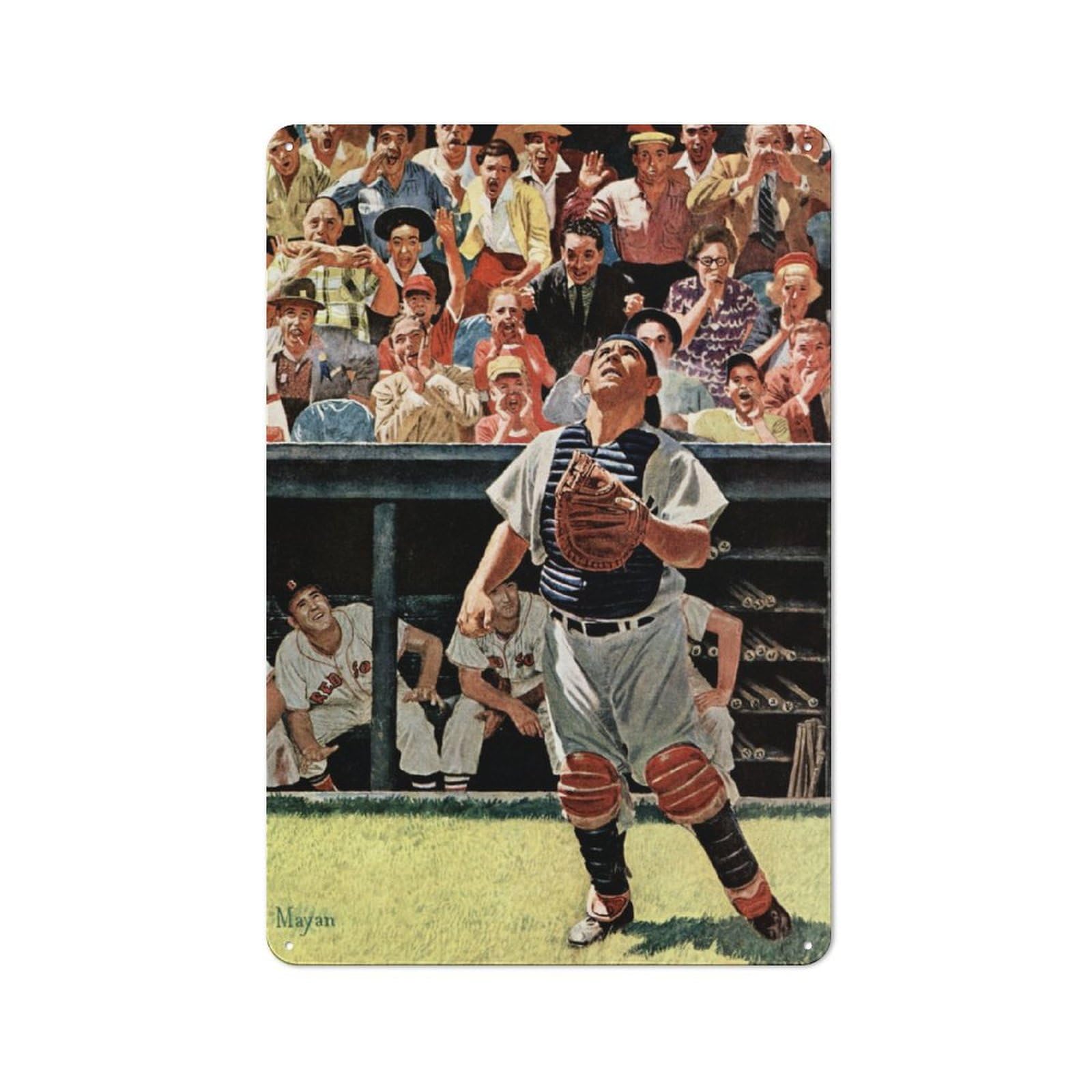 Junmoney Catcher Tin Wall Plaque 30X20cm With For Hobby Room Or Studio, For Updating Hobby Room And Studio After Moving