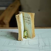 Vista 2 de Top Collection Miniatura jardín de hadas y rana terrario escondida en figura de libro