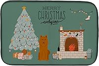 Vista 179 de Caroline's Treasures CK7824DDM - Tapete absorbente para secado de platos con diseño de bulldog inglés, rojo y blanco, para encimera de cocina, 14 x