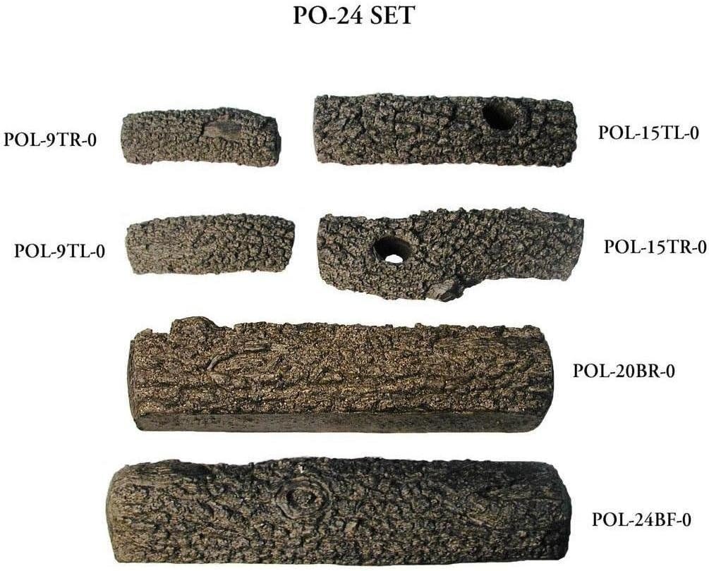 Peterson Real Fyre 24" Post Oak Gas Logs Only No Burner