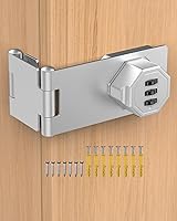 Vista 12 de Cerradura de Pestillo de Puerta de Combinación de Gabinete de 90 Grados, Cerradura de Pestillo Giratorio con Contraseña de Aleación de Zinc