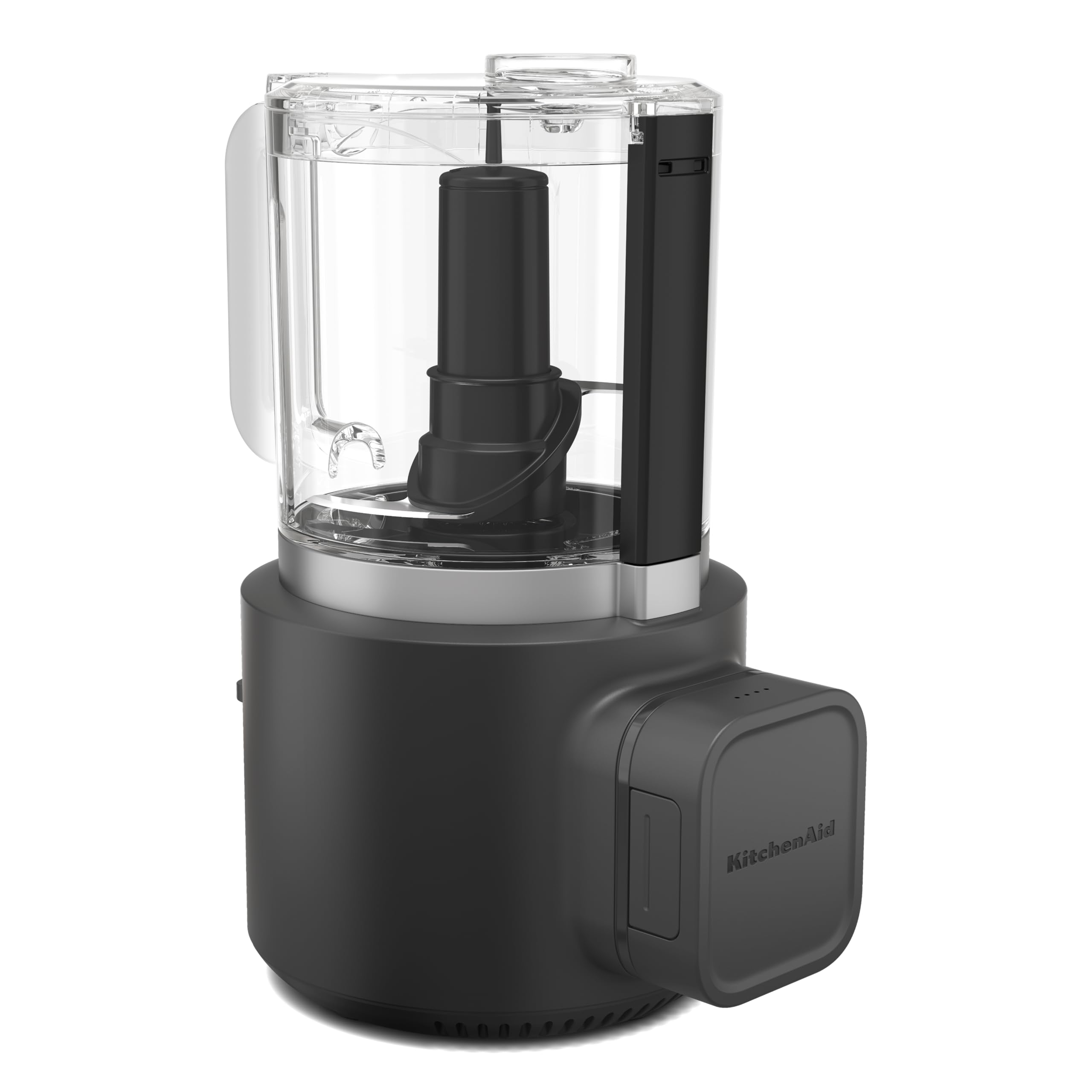 KitchenAid Kabelloser Zerkleinerer - Go Cordless - 1,18L - 2 Geschwindigkeiten und Pulse - Mit Edelstahlklinge und Schneebesen - 25 Minuten Nutzungsdauer pro Ladung - Schwarz - Mit Akku