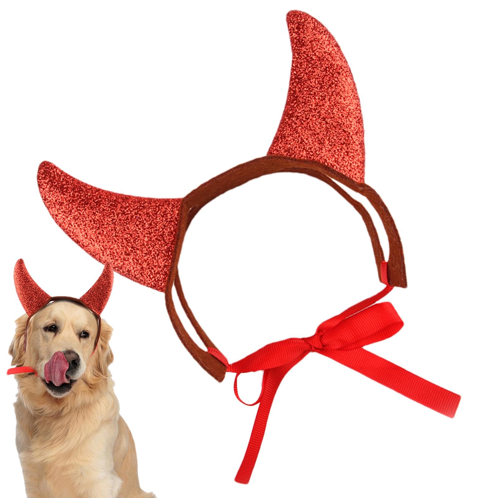 Disfraz de cosplay para mascotas, disfraz de gato de Halloween | Fieltro Halloween cuernos de - Gorro portátil ligero para mascotas, lindos disfraces para perros para fiestas, celebraciones,