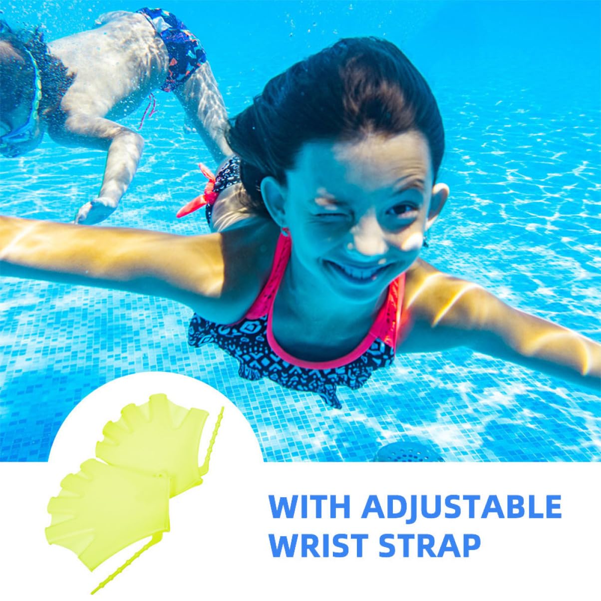 KICHOUSE 4pcs Silicone Swim Paddles for Webbed Water Gloves for Swimming Training Breathable and Sweat Absorbing for Beginners Pool Activities and Water Sports