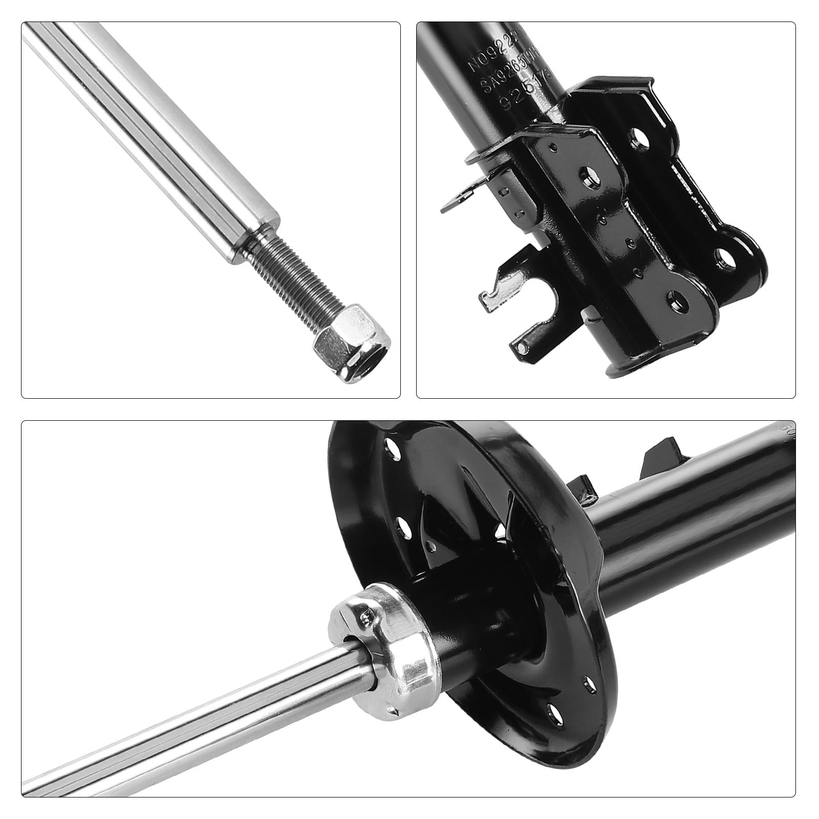 Frankberg 2x Ammortizzatori per sospensioni Ammortizzatori per telaio Anteriore sinistro destro 540mm Pressione del gas Compatibile con P.a.n.d.a Van 312 519 P.a.n.d.a 312 319 51926519,51926522
