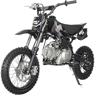 Bolt 125 Dirt Bike with Automatic Transmission, Electric Start, Big 14"/12" Tires! (Black)