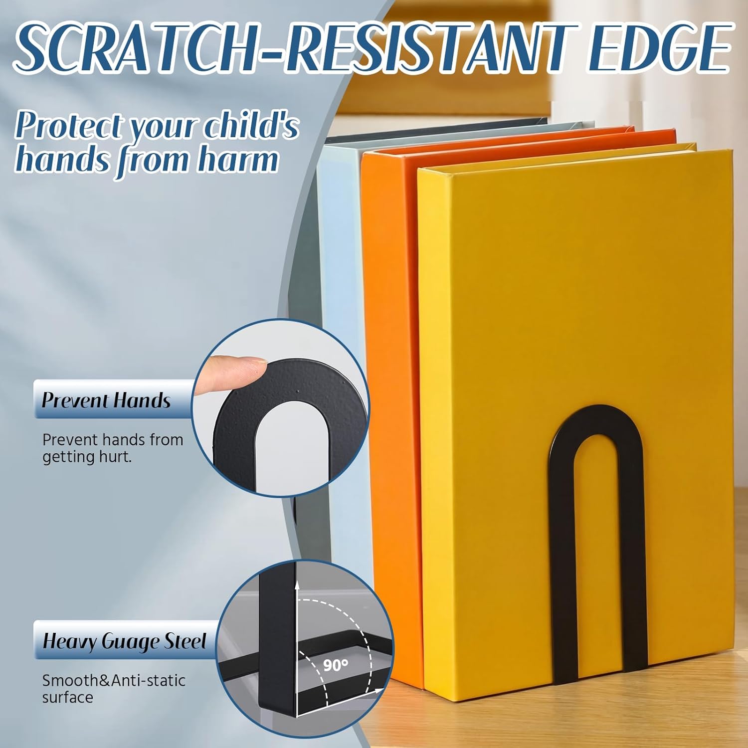 Chunful 24 Pcs Book Ends Bulk for Shelves Decorative Small Modern Metal Bookends Book Shelf Organizer Minimalist Design Stopper to Hold Books for Home Office (Black, 5.5 * 3.75 * 2.25inch)