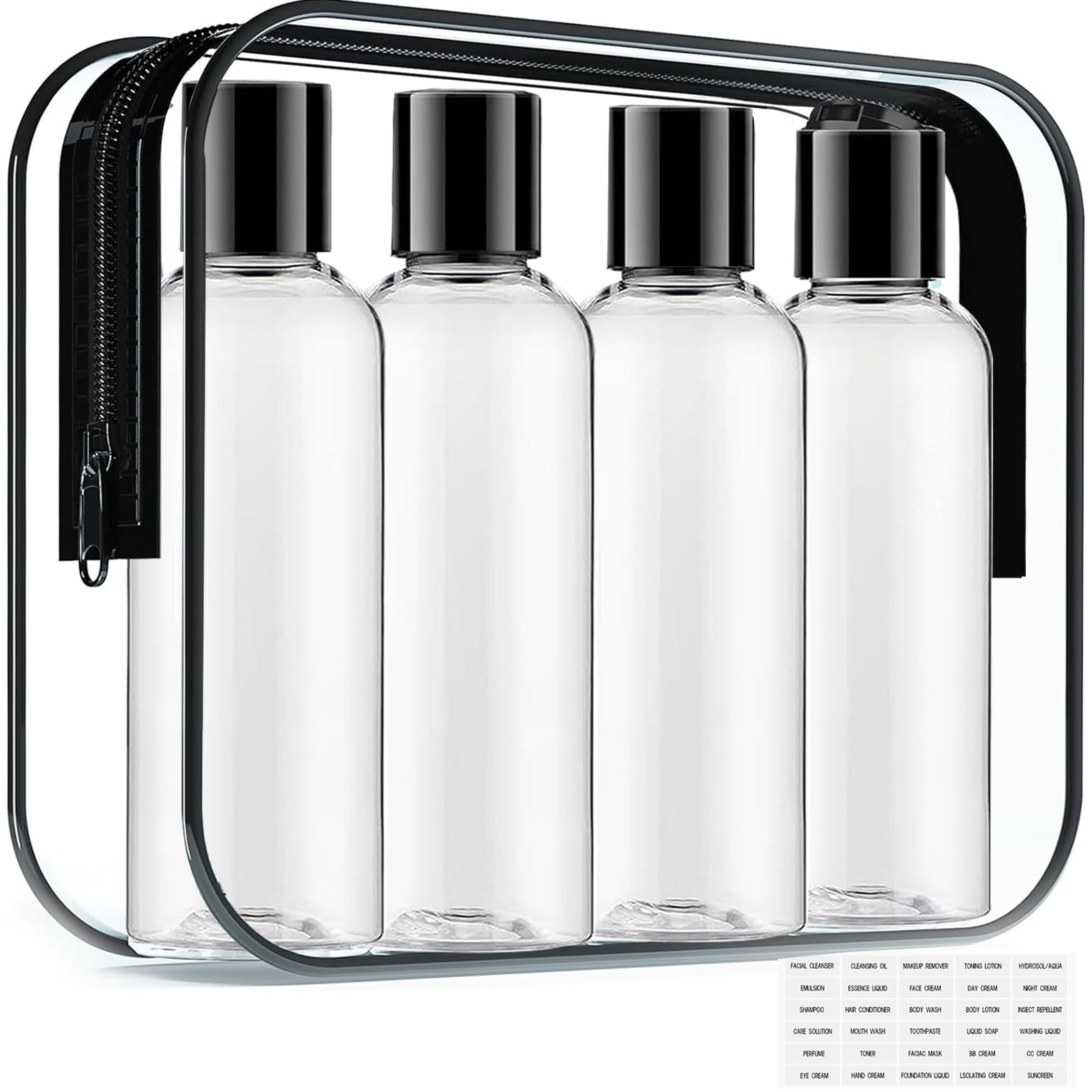 Amazon.com: Toiletry Travel Bottles for Men Women, 3.4oz/100ml