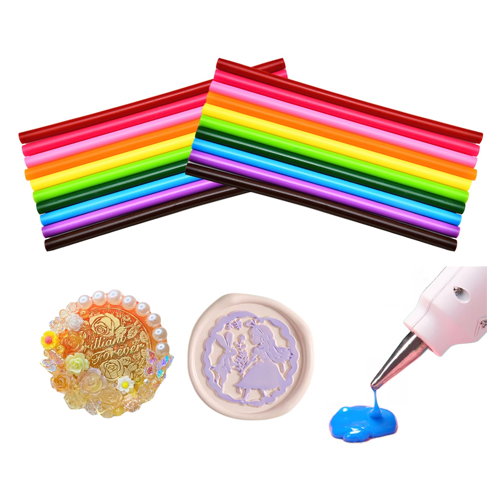 グルースティック　蓄光　6本セット　レア　7x10mm グルースティック 蓄光 6本セット レア 7x10mm グルースティック 蓄光