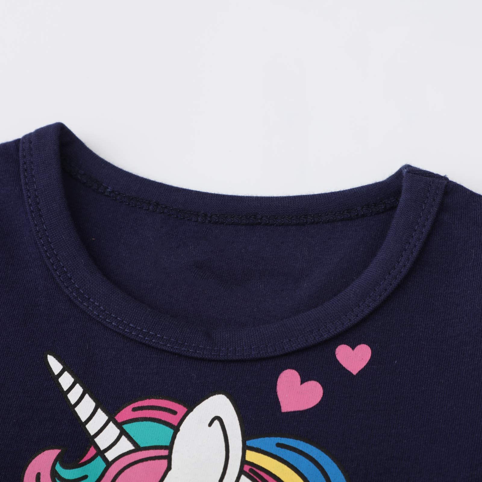 Vestido Niña Unicornio Algodón Lentejuelas Tul Cuello Redondo Vestidos Princesa Fiesta Verano Talla 2-7 Años