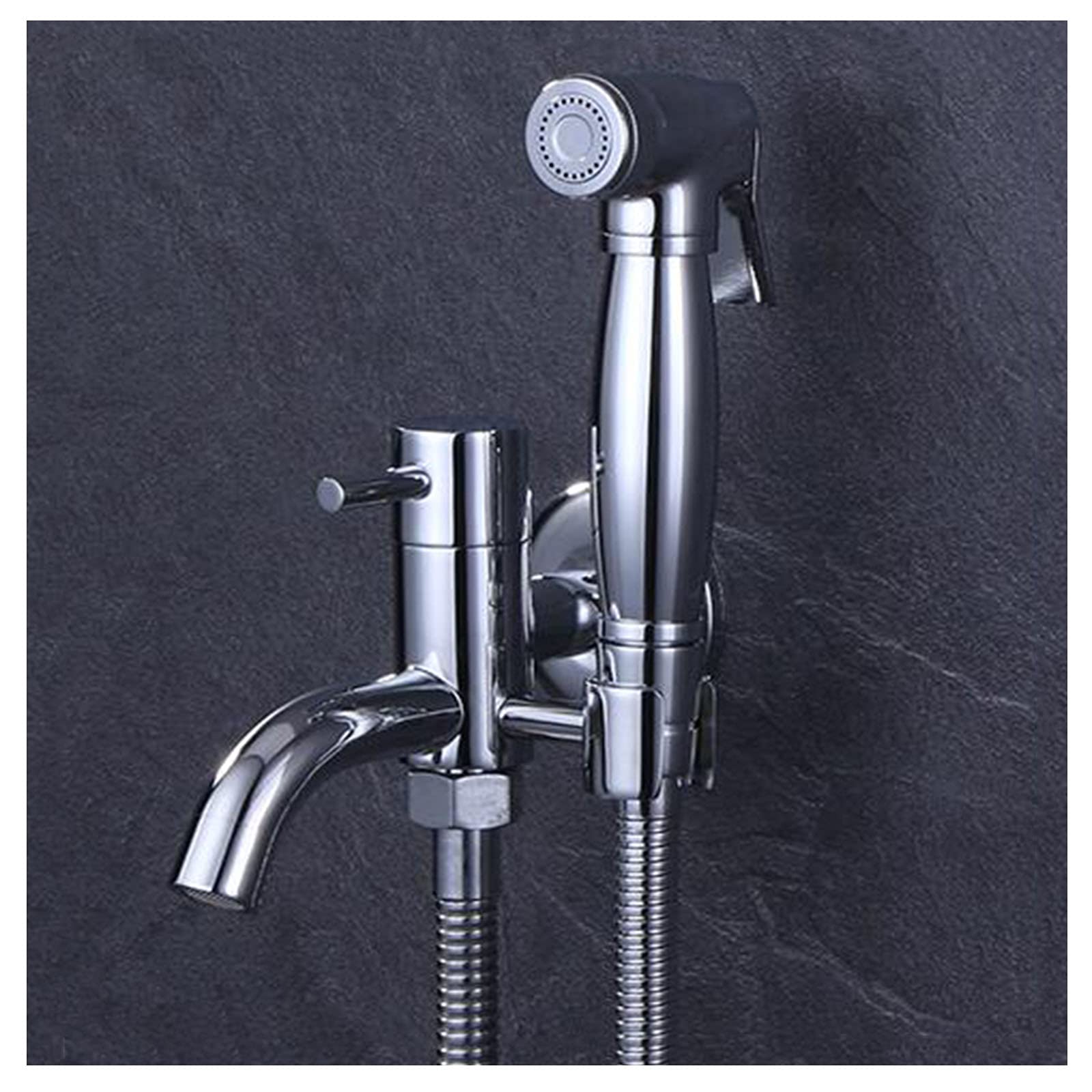 Ksunun Handheld Bidet Sprayer Brass Cloth Diaper Sprayer Chrome Bidet Sprayer for Toilet Mop Pool Faucet Handheld Bidet Sprayer for Toilet