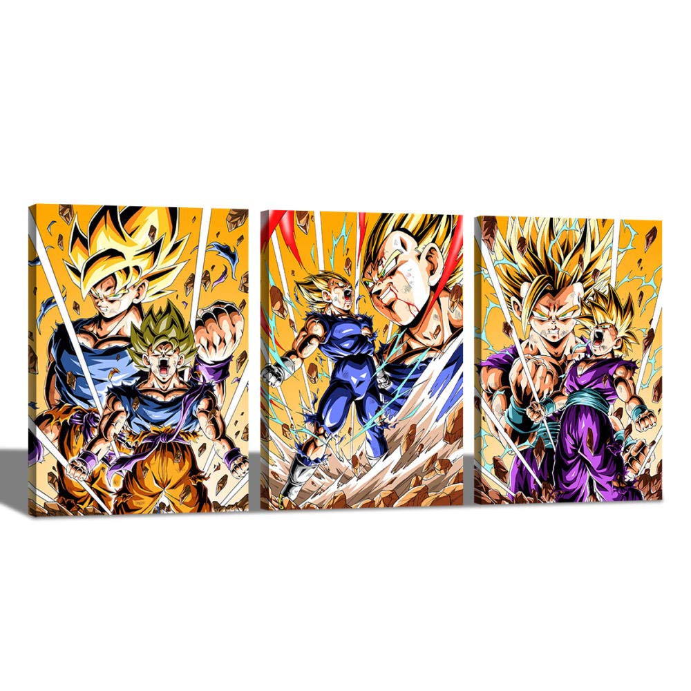 Amazon.co.jp: ドラゴンボール絵画抽象キャンバス絵画アートプリント