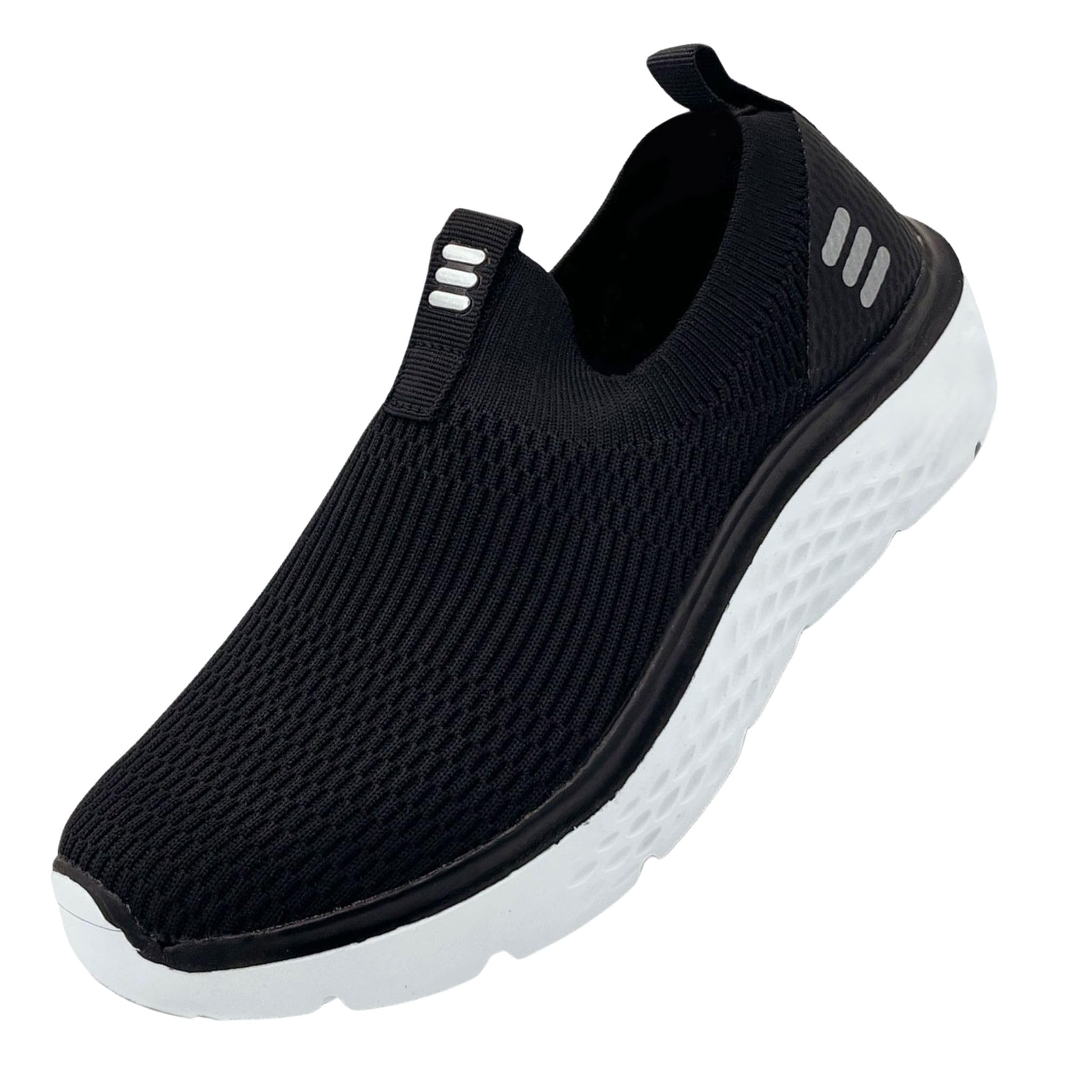 HUHV Tech Knit Unisex Lace-Up and Slip-On Recovery Lifestyle Walking and Athletic Shoe with HEALIUM Foam Lightweight Casual Non-Slip Comfortable