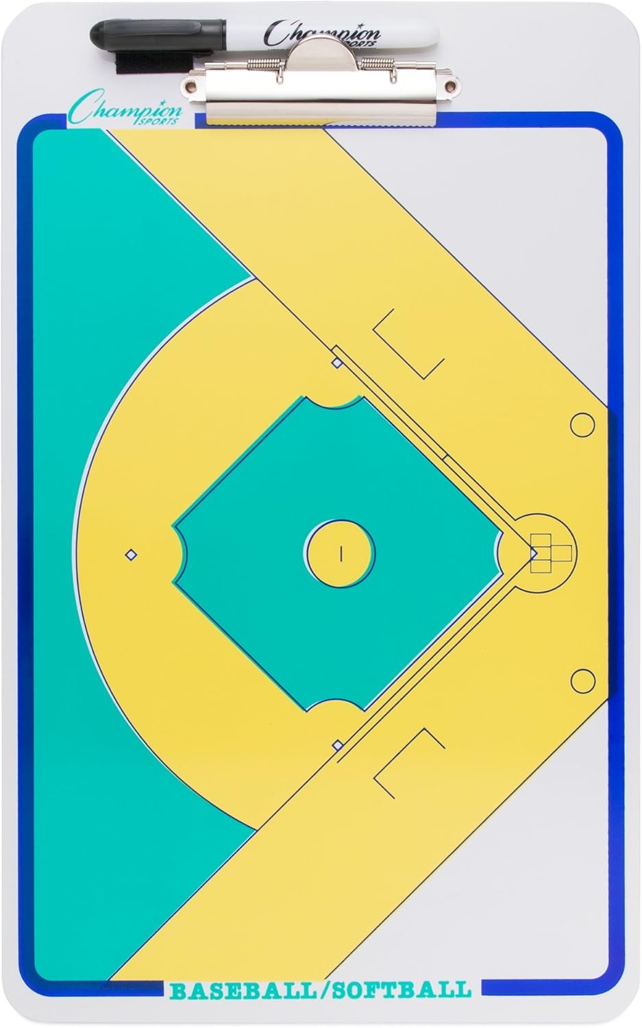 Champion Sports DryErase Baseball/Softball Double Sided Coaches