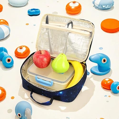 Miniatura 5 de Fiambrera de fútbol para niños y niñas, bolsa de almuerzo aislada, reutilizable, kit de bolsa de almuerzo para viajes escolares