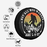 Vista 6 de Not All Those Who Wander are Lost - Cubierta de neumático de repuesto de 14 pulgadas, protector de rueda para camión, SUV, remolque, camping, RV