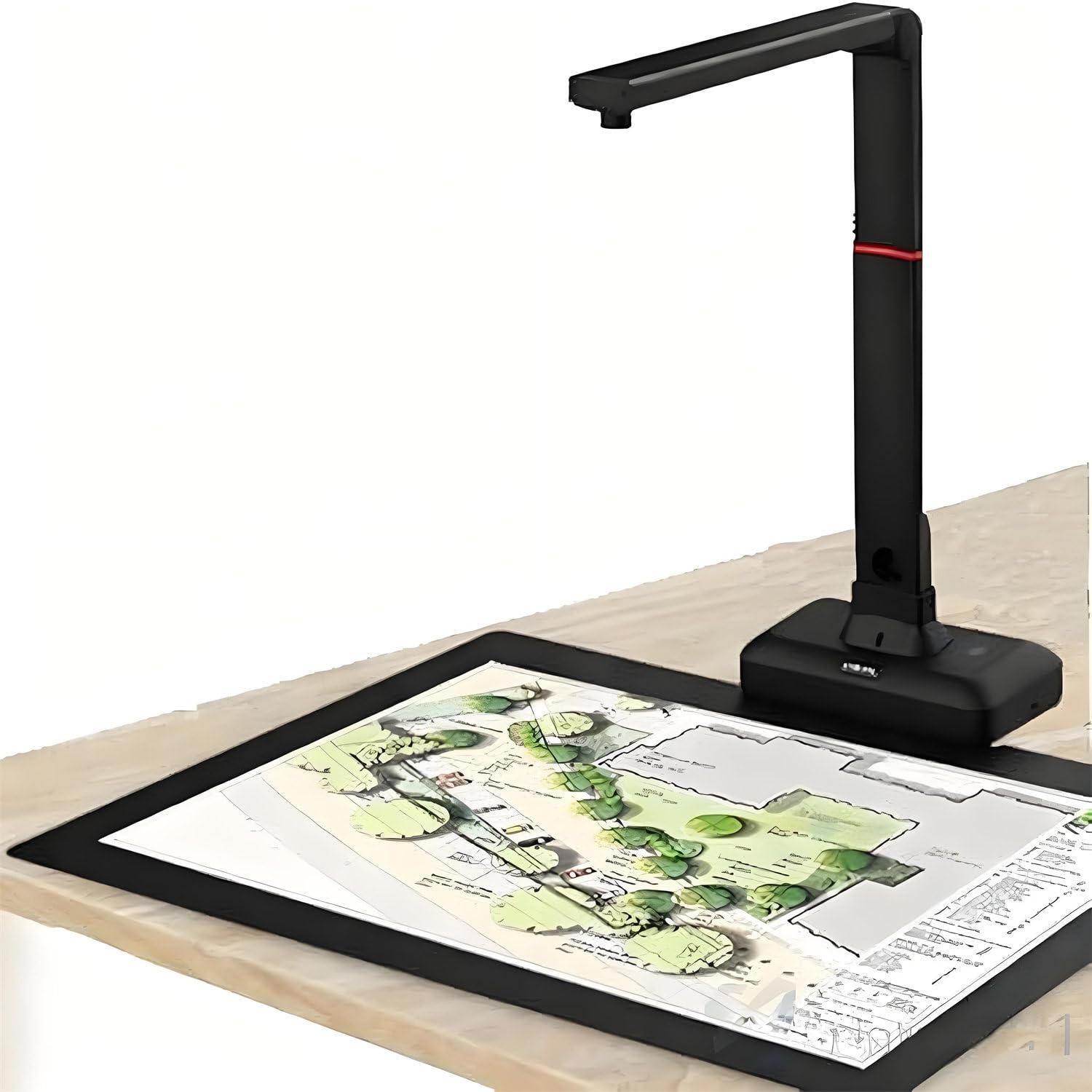 Escáner superior, escáner de libros y documentos de gran formato, cámara de documentos USB de 23 MP con aplanamiento automático, luz LED de alto brillo integrada, compatible con Windows y macOS
