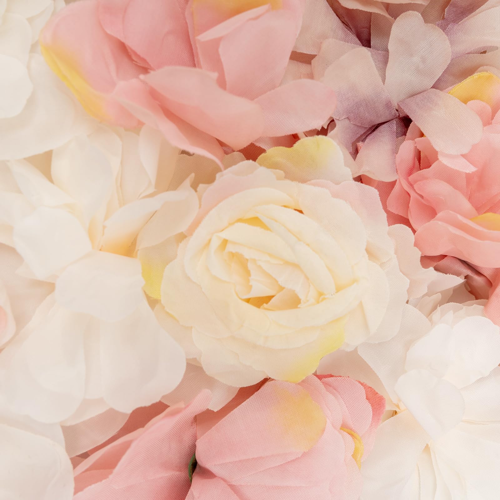 Pannello da parete con fiori artificiali, realizzato a mano, 20 pezzi, 40 cm x 60 cm, colore rosa seta, pannello con rose e piante acquatiche, per matrimoni, baby shower (autunno)