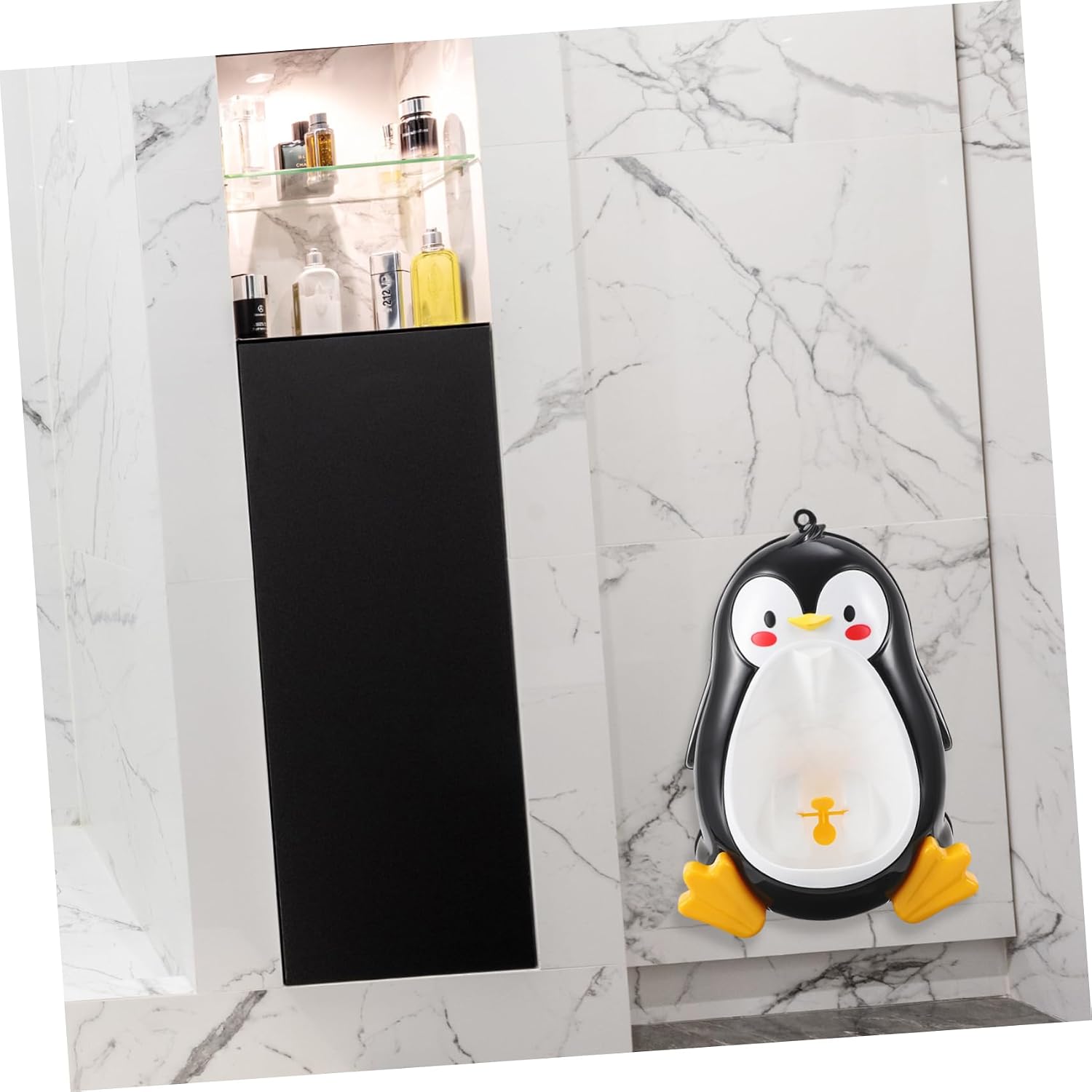 Toddmomy Boys Potty Training Urinal Durable Penguin Shape Standing Urinal for Boy Girl Wall-Mounted Space-Saving Design for Home Nursery Use Green
