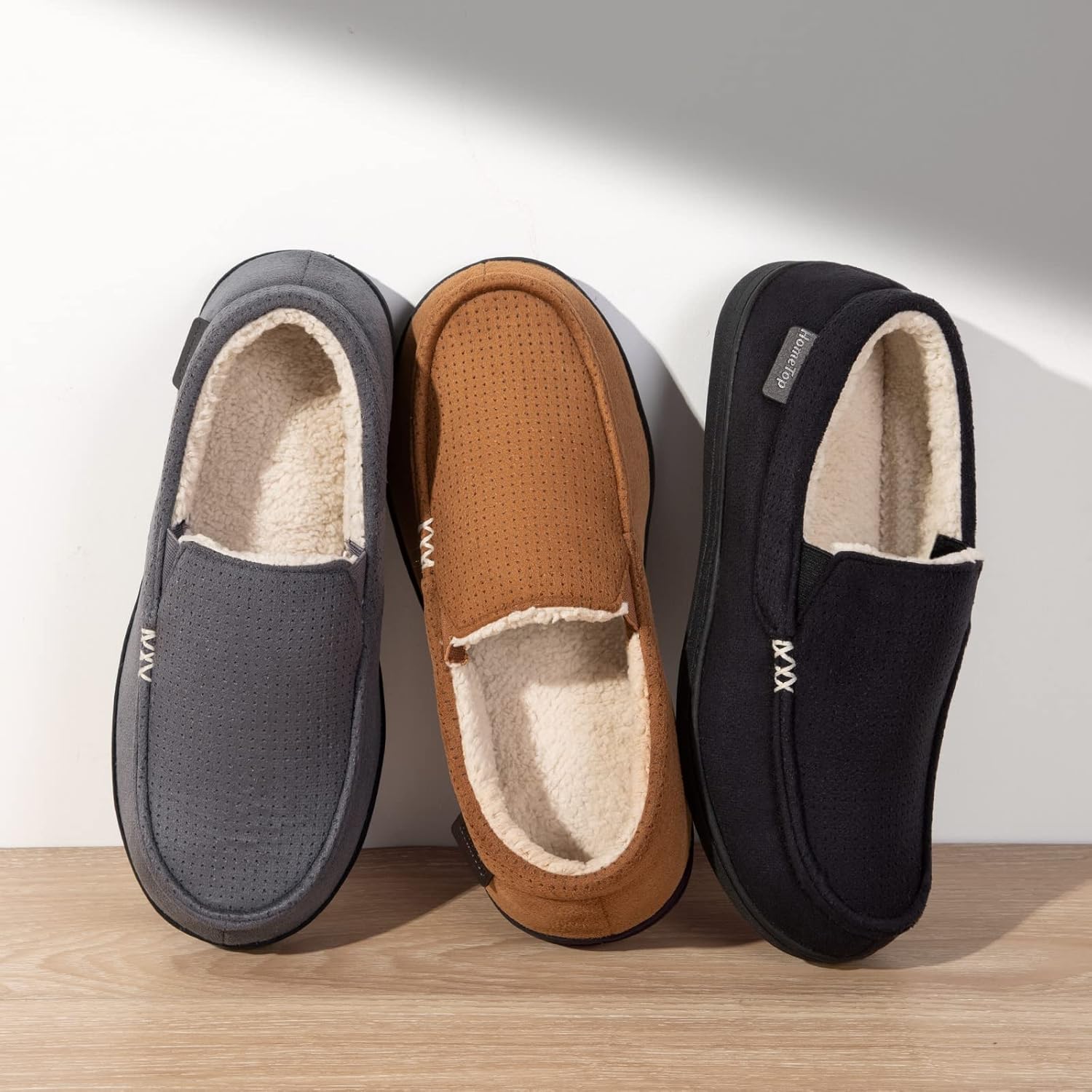 Men's Memory Foam Moccasin Slippers