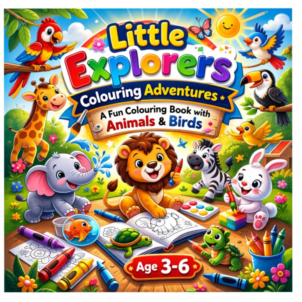 Little Explorers: Colouring Adventures: A Fun Colouring Book with Animals & Birds