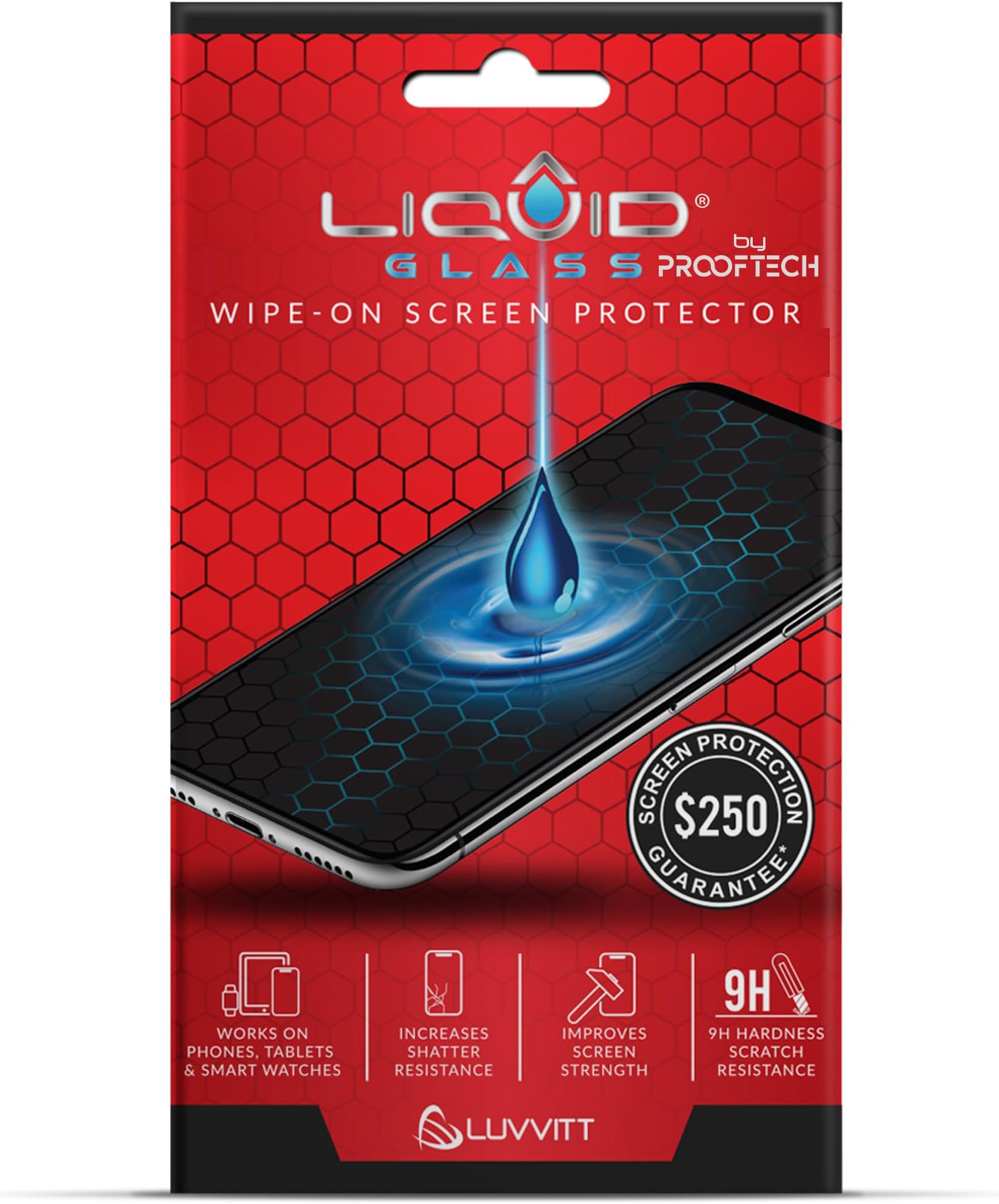 Screen Protector With $250 Protection Coverage | Wipe On Scratch and Shatter Resistant Nano Technology for All Phones Tablets and Smart Watches - Universal Fit (New and Advanced)