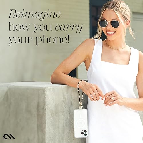 Miniatura 11 de Case-Mate Dije de cuentas para celular, correa extraíble y antirrobo, para llevar celular con manos libres, de mujer, para muchos modelos de Perla