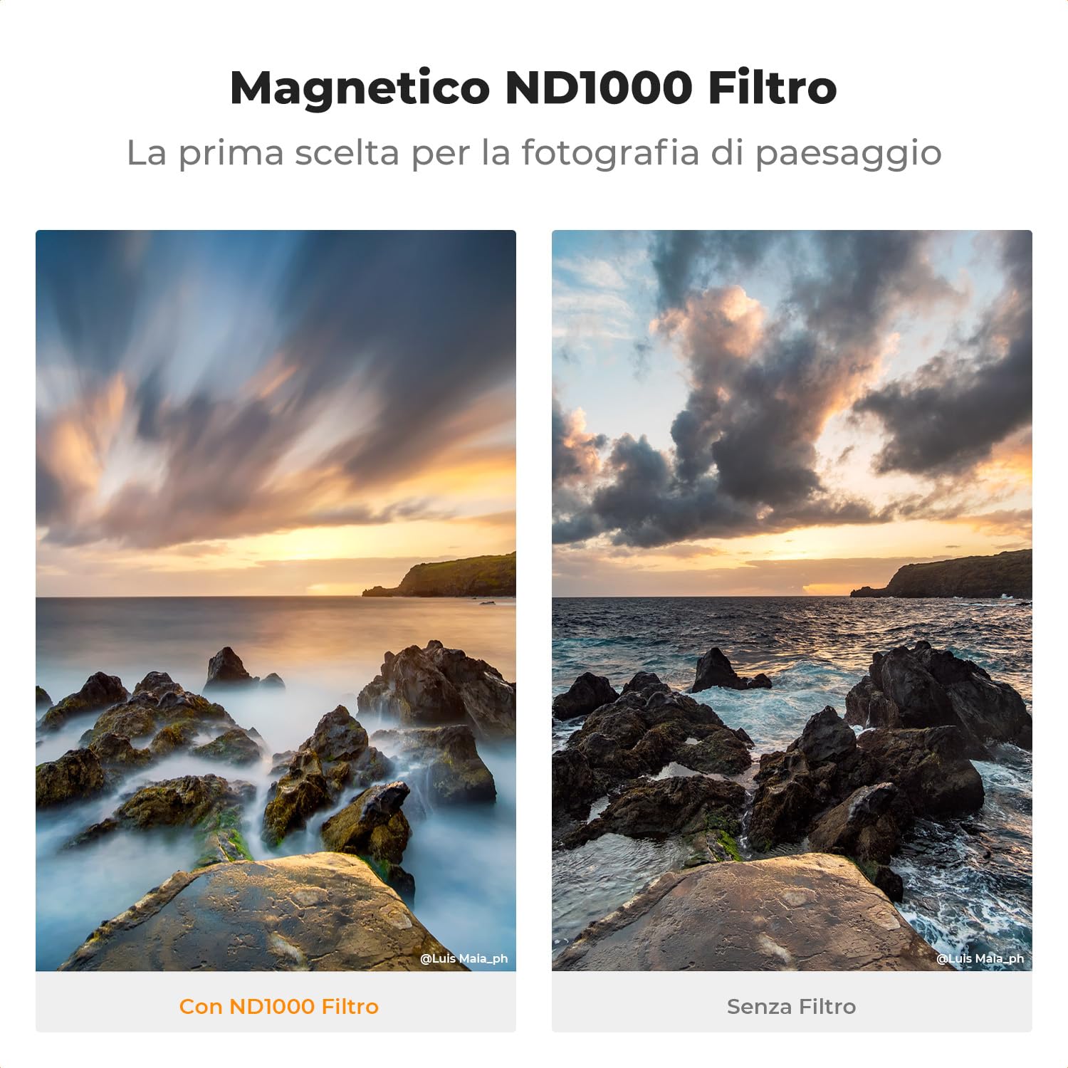 K&F CONCEPT Nano-X Filtro ND1000 (10 stop) per obiettivo da Anelli Adattatori, Tappo Magnetico in Metallo (72mm, magnetica)