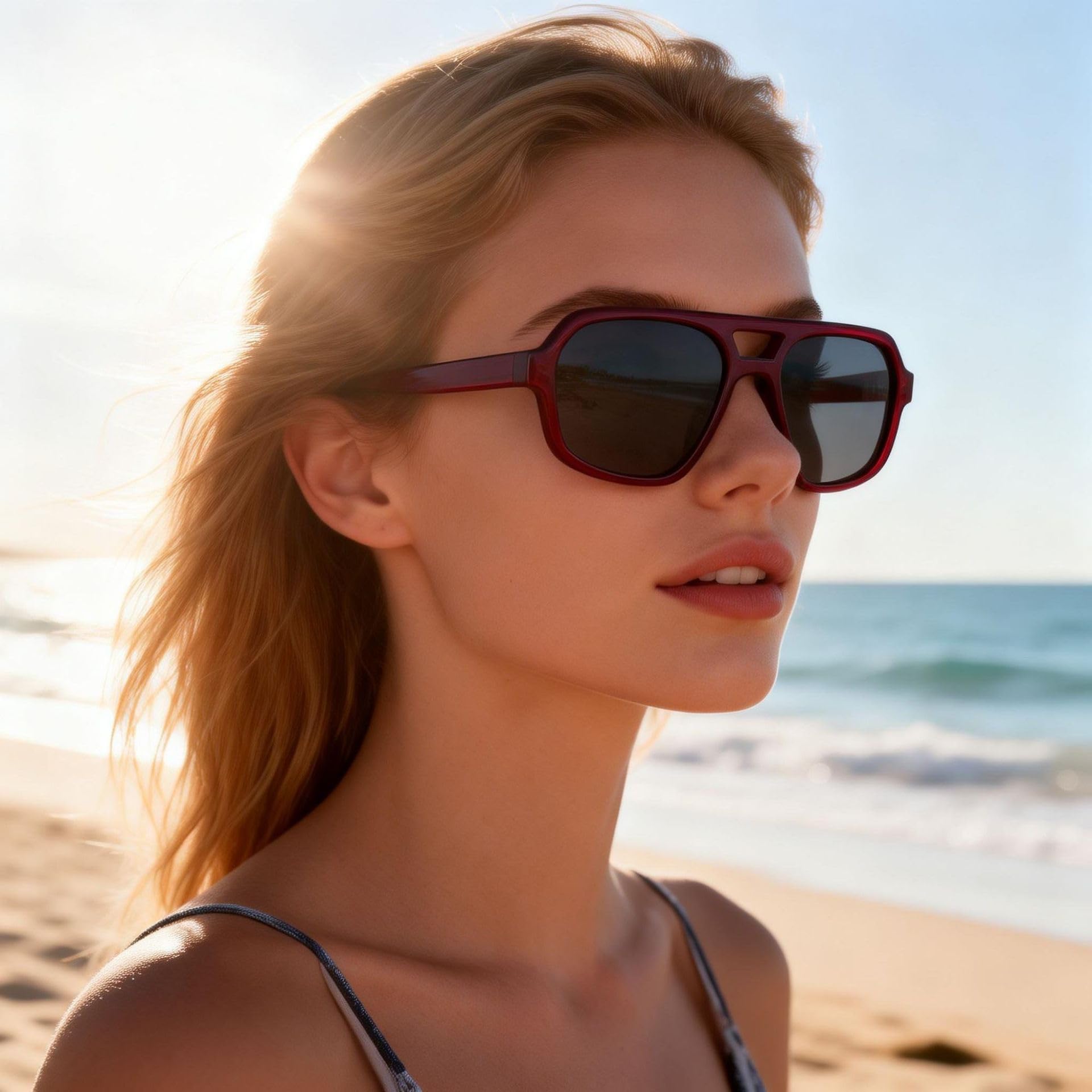 Gafas de sol vintage de moda con protección UV400 para mujer y hombre
