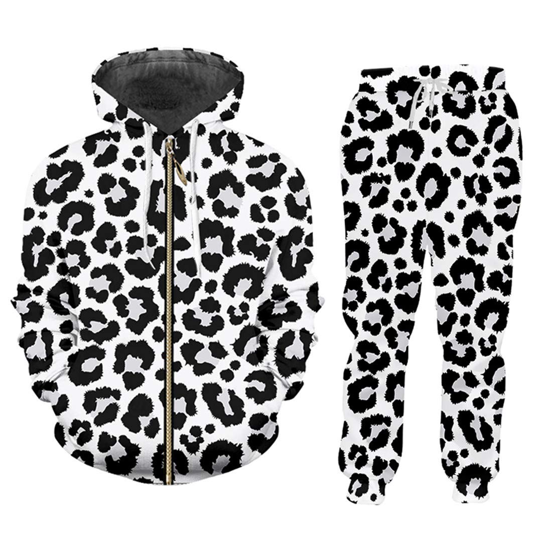 Unisex Tracksuit 3D Printed Snow Leopard Cosplay Anime Snow Leopard 2-Piece Suit ZHPA06646 6XL