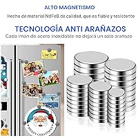 Vista 5 de DIYMAG Imanes pequeños de tierras raras, paquete de 40, 5 tamaños, imanes de neodimio para refrigerador, bricolaje, manualidades, cocina y oficina