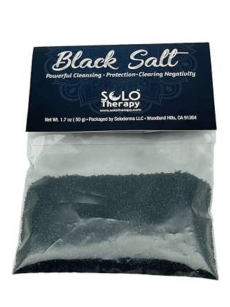Black Salt For Protection, 50 grams, Black Salt for Rituals, Wiccan Protection Rituals and Spells, Ritual Salt, Witch Black Salt