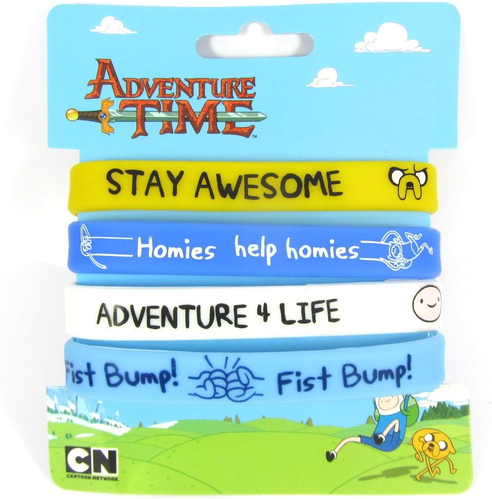 Official Licensed Adventure Time Jake & Finn Rubber Wristbands Jelly Bangles