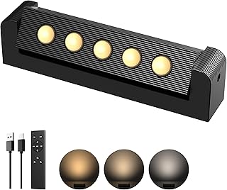 PopoIron 5500mAh Indoor Spotlights with Daily Auto Timer, Rechargeable Picture Lights, Wireless Accent Lighting Dimmable & 3CCT, Remote Control LED Uplighting for Plants, Wall Display & Artwork
