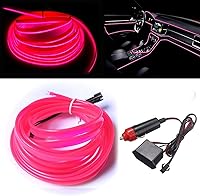 Vista 6 de 9.8 ft de iluminación interior del coche tira auto LED cuerda de alambre de la atmósfera auto lámpara decorativa luz de neón flexible DIY