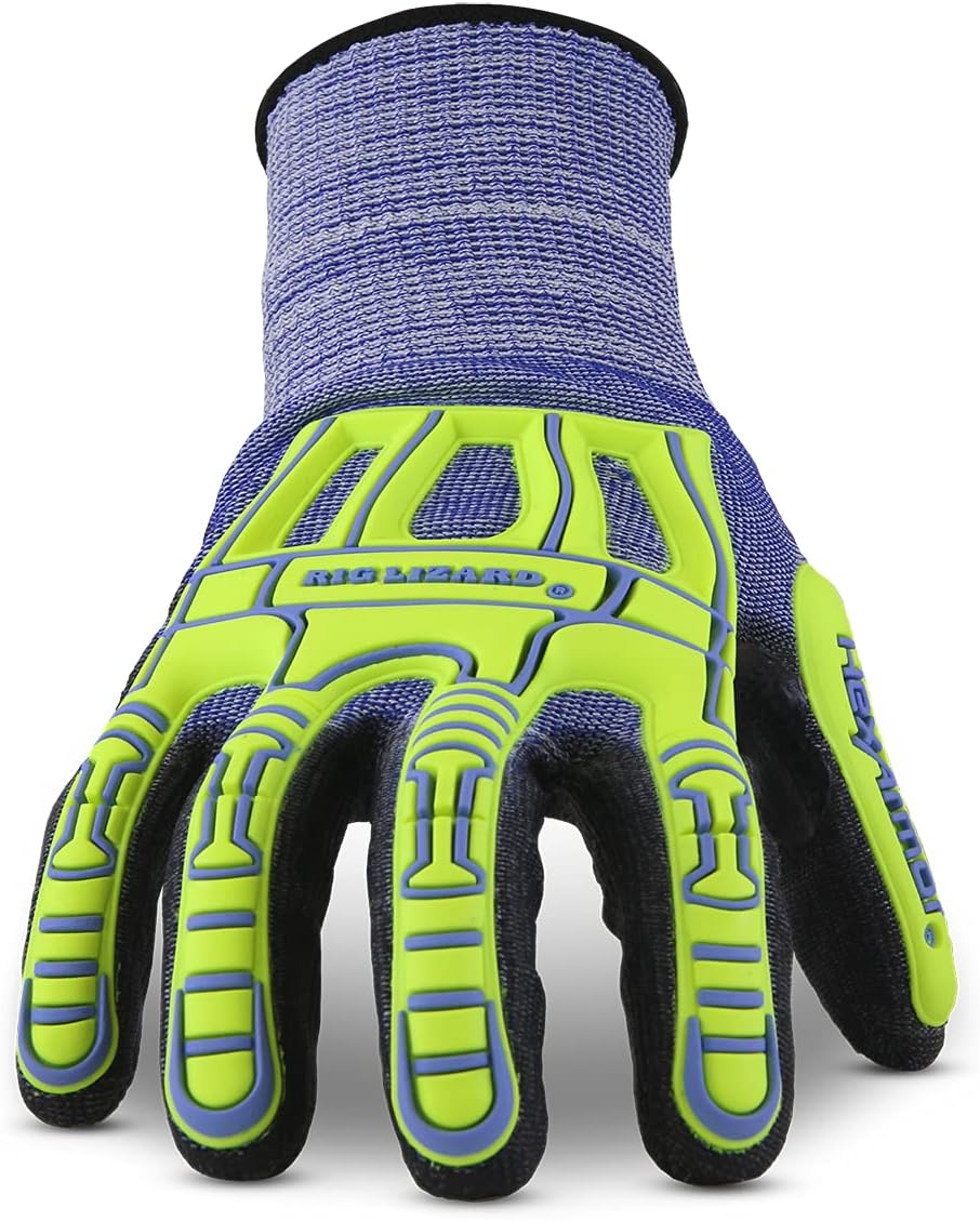 HexArmor Cut-Resistant Impact Protection PU Palm Work Gloves 12-Pack | Rig Lizard Series 2095 | XX-Large