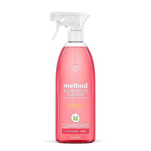 Method All-Purpose Cleaner, Pink Grapefruit, Perfect for Most Counters, Tiles, Stone, and More, 28 oz spray bottle