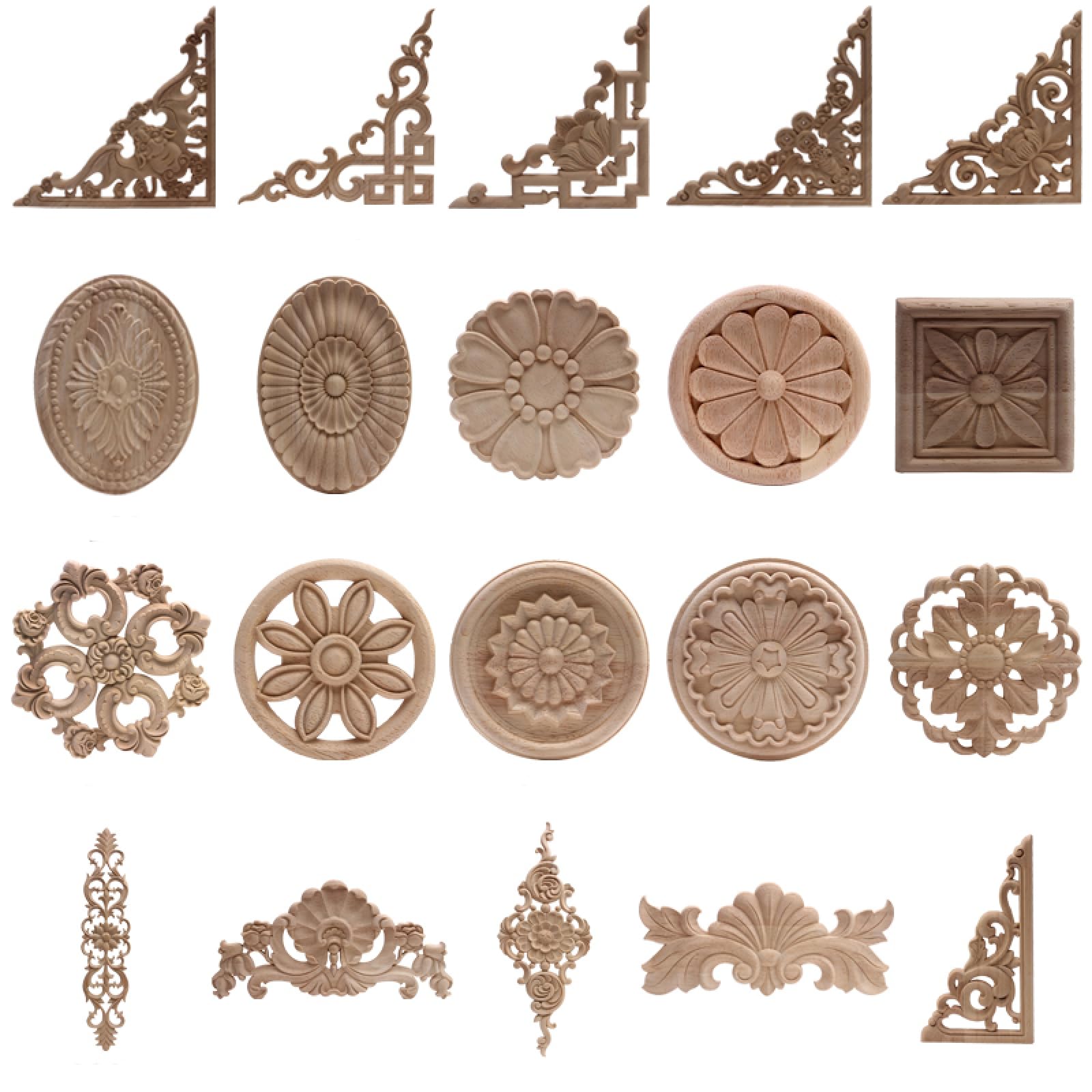 Autocollant Décoratif En Bois En Forme De Losange - Environ 25x20 Cm, Applique Pour Meuble Ou Fenêtre, Neuf