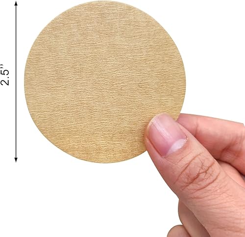 Miniatura 5 de 300 filtros de papel natural de repuesto sin blanquear de 2.5 pulgadas, papel de filtro de café redondo compatible con cafeteras Aerobie Aeropress y