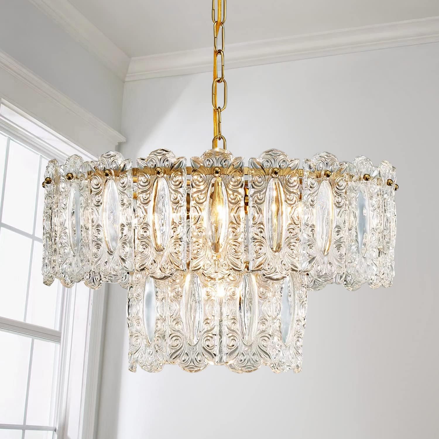 Lampadario A Sospensione In Cristallo Saint Mossi - Moderno Per Soggiorno E Camera Da Letto - Foto 4