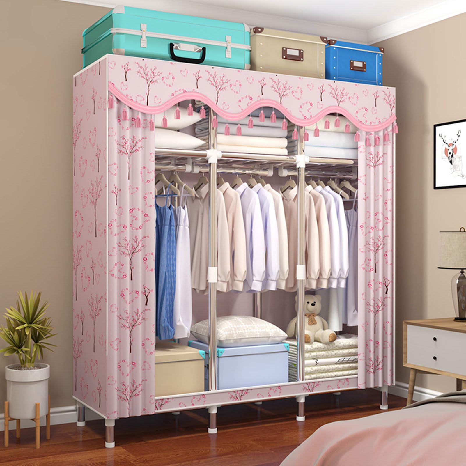 Amazon.co.jp: クローゼットオーガナイザー、洋服を掛けるためのワード