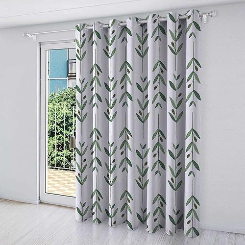 Miniatura 2 de Nature Cortinas para Sala Fern Green Bay - Cortinas opacas para ventana, 1 panel, 59 pulgadas de ancho x 59 pulgadas de alto