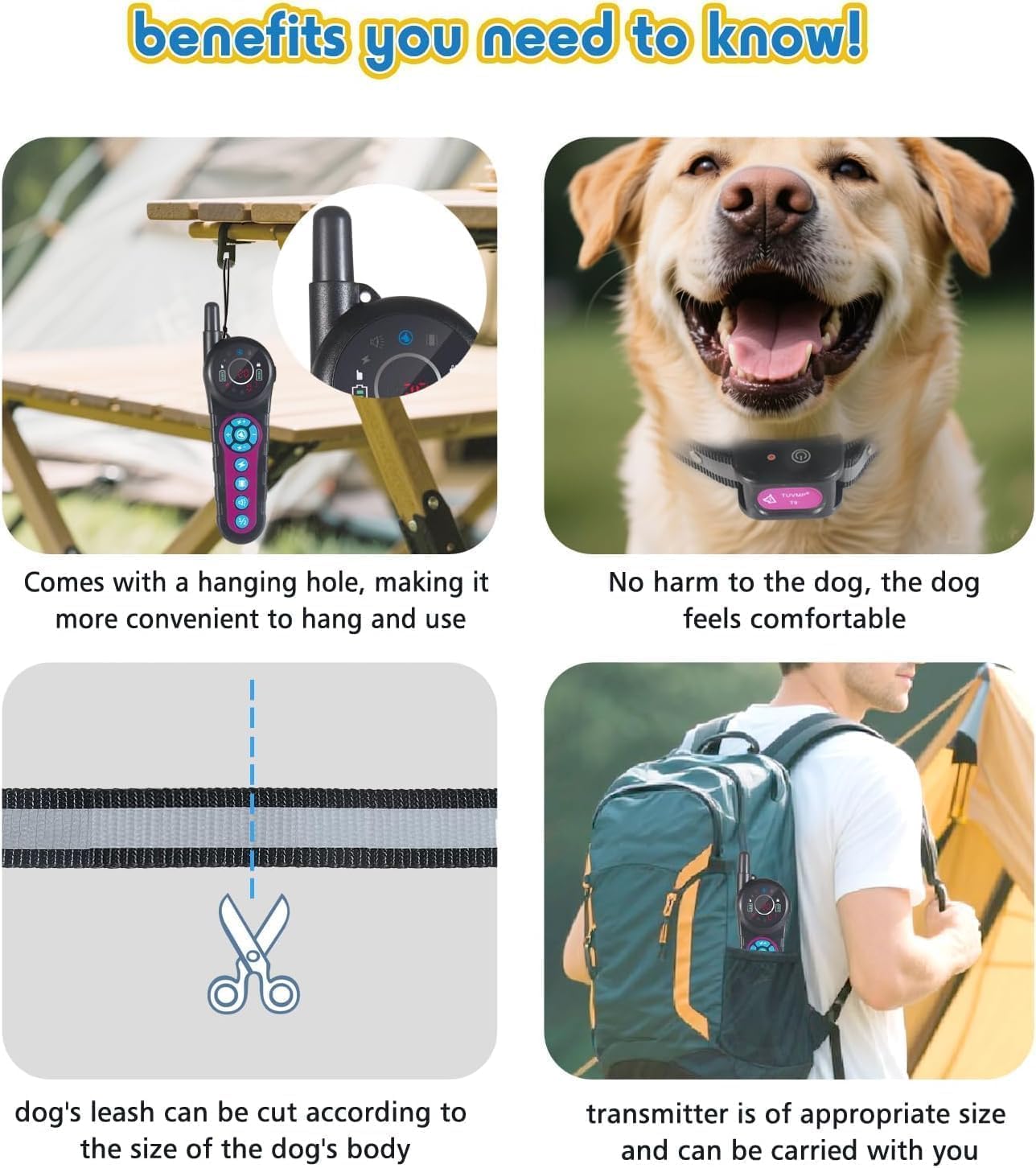 DOTSTAR Wireless Dog Fence Training Pet Collar 2-in-1 System, Adjustable Control Range 5000ft, Rechargeable Waterproof Training Collar, Pet Electric Containment System for Large Medium Dogs