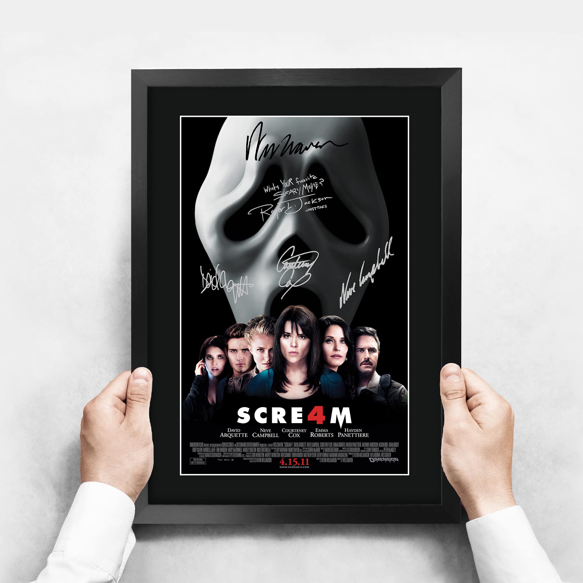HWC Trading FR A3 Scream 4 Gifts Printed Poster Signed Autograph Picture for Movie Memorabilia Fans - A3 Framed - Image 3