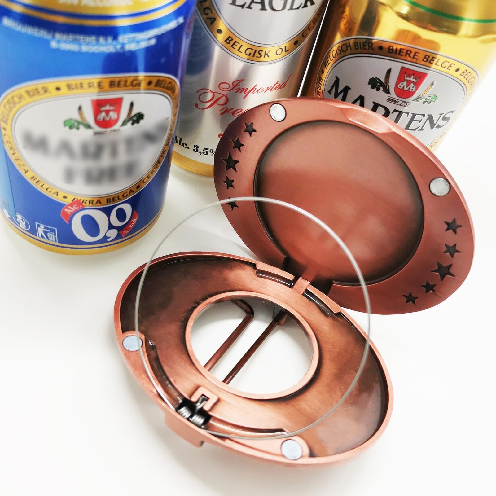 Generico Fibbia Per Cintura Da Birra, Supporto Per Cintura Per Birra, Porta Lattine Portatile Per Bevande, Porta Facilmente Portabicchieri Con Te Per Picnic, Barbecue, Campeggio