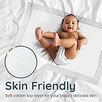 Vista 4 de Reli. Cambiadores desechables para bebé (paquete de 55) Cambiadores de pañales desechables de 18 x 24 pulgadas, grandes, superabsorbentes, a