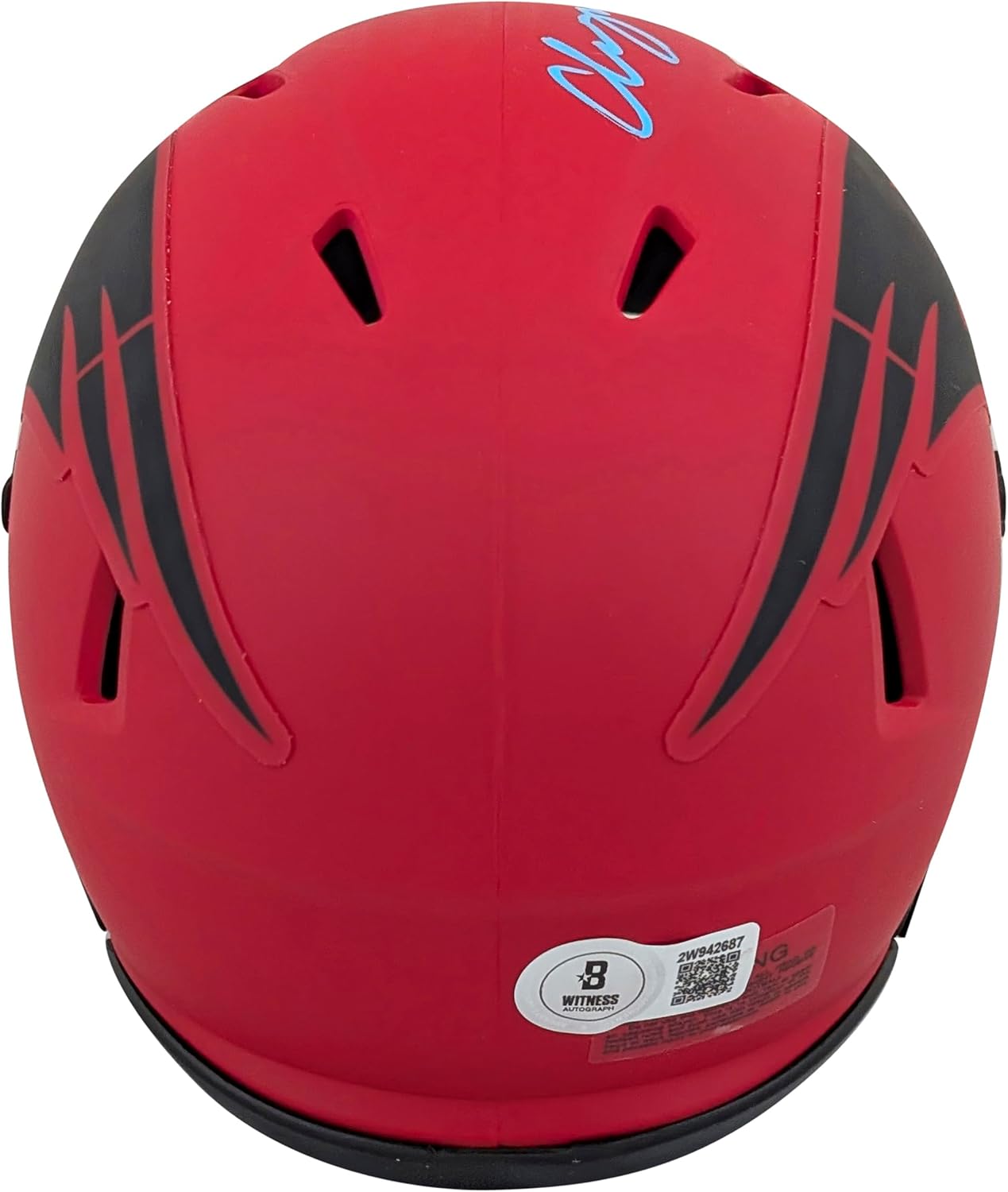 Patriots Christian Gonzalez Signed Rave Speed Mini Helmet W/Case BAS Witnessed