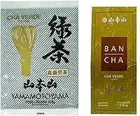 Yamamotoyama Kit Premium Chás Verdes, Sencha 200g e Ban-Chá Torrado 120g, Autêntico Sabor Japonês, 2 Itens