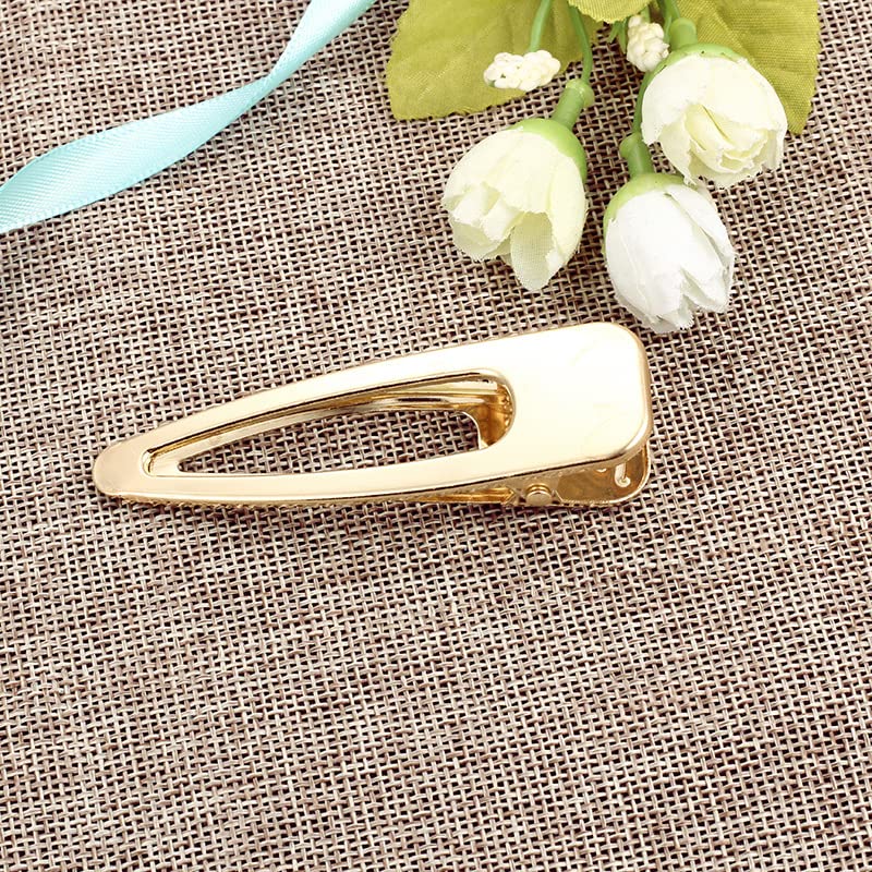20 piezas Pinzas de Pelo de Metal KC Dorado para Mujeres y Niñas DIY Manualidades (60x20mm lágrima) miniatura 3