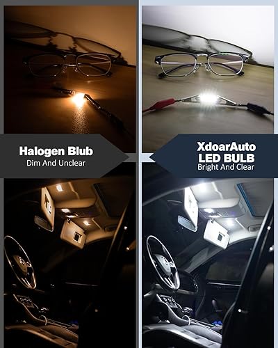 Miniatura 3 de Juego de 42 luces LED para interiores de automóvil, bombillas LED superbrillantes mejoradas, De3175 6418 578 211-2 194 T5 T10 1.220 in 1.614 in,